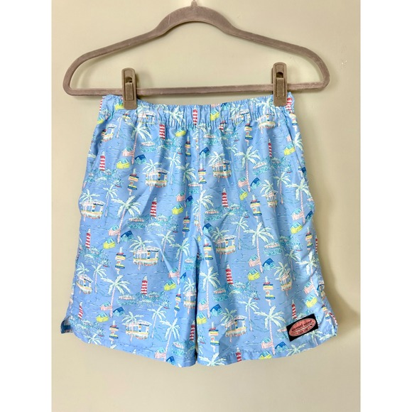 Vineyard Vines Other - Vineyard Vines Boys' Printed Chappy Swim Trunks Bathing Suit Cabana Blue M/12-14